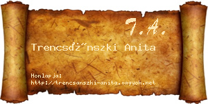 Trencsánszki Anita névjegykártya