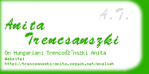 anita trencsanszki business card